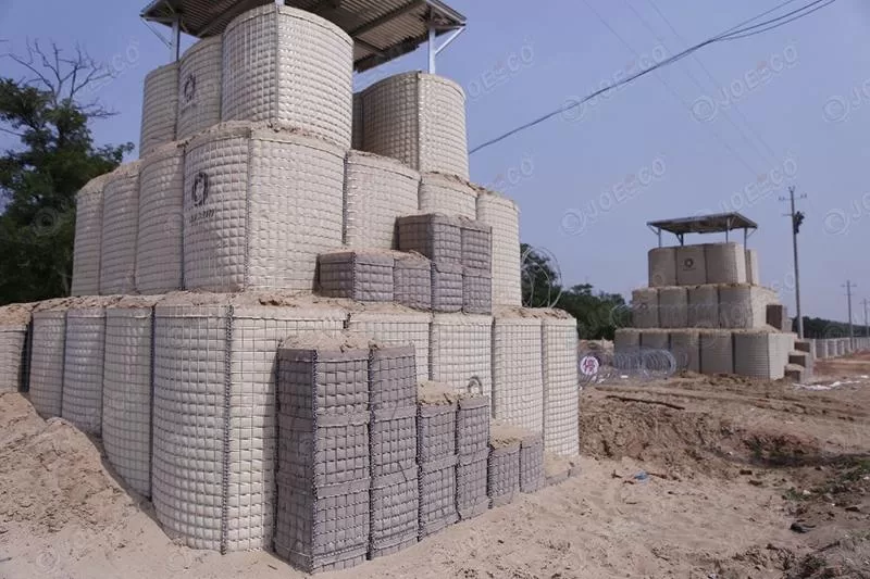 watchtowers built by hesco barrier