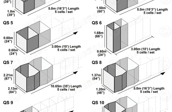 HESCO Barrier Dimensions