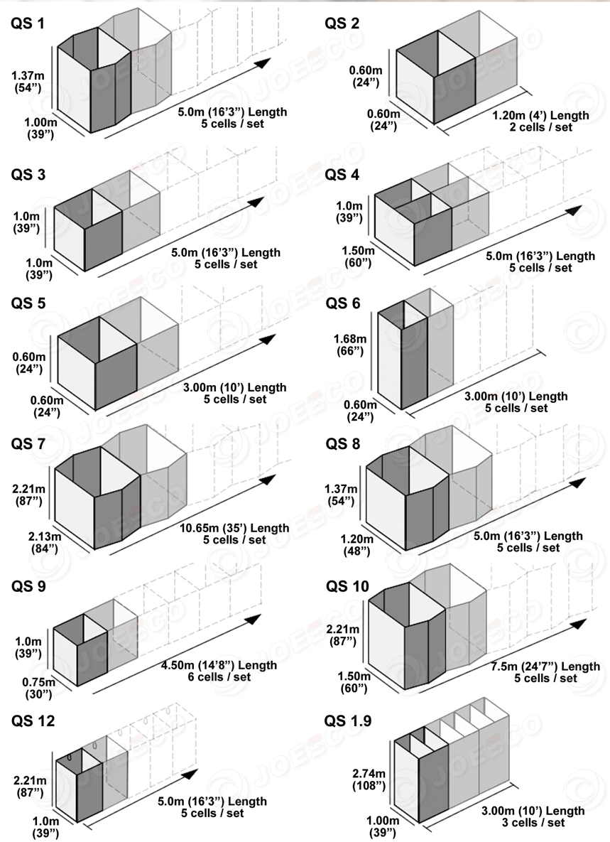 HESCO Barrier Dimensions